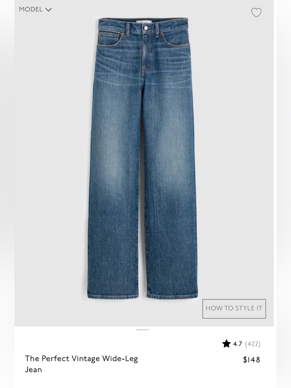 Vintage Wide-Leg Jeans Madewell